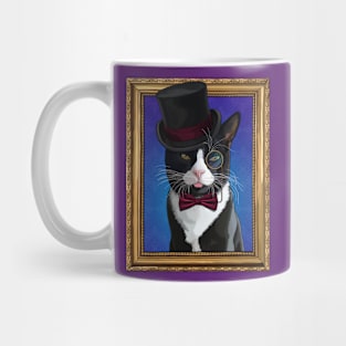 Dapper Gentleman Tuxedo Cat Blepping Mug